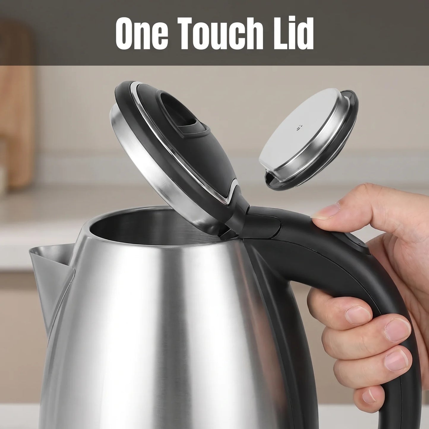 Stainless Steel Electric Kettle Auto Shut Off 360 Degree Base