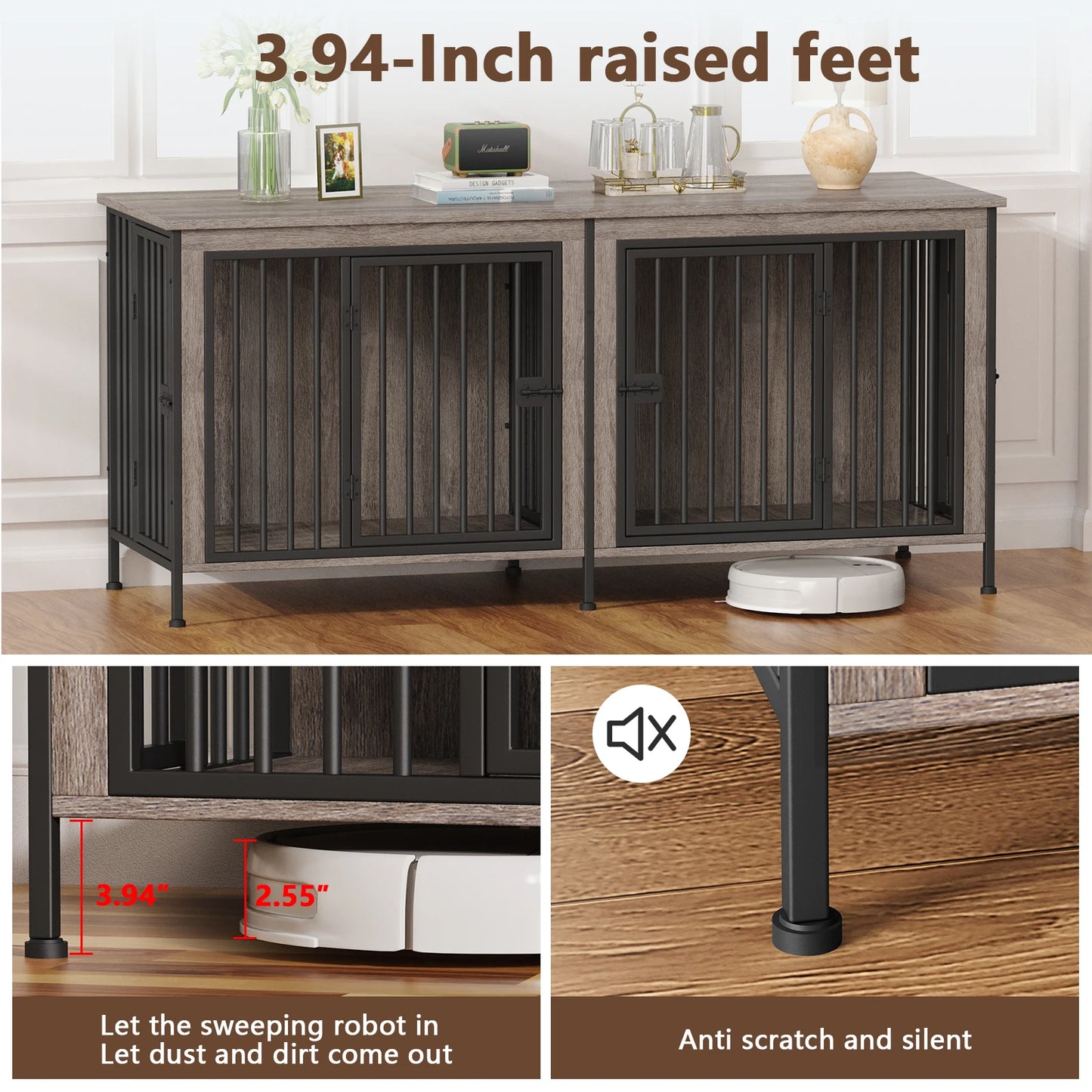 Heavy Duty Dog Crate Furniture Kennel Table TV Stand