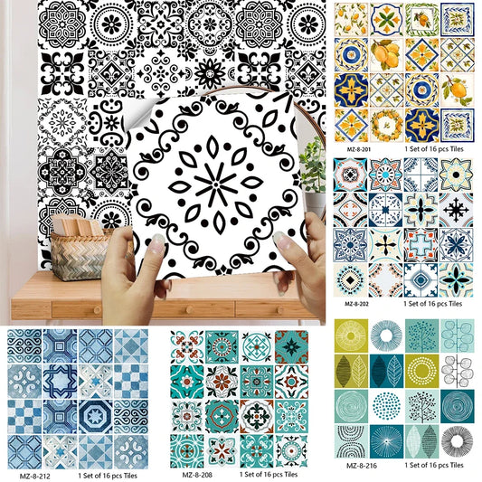 Matte Waterproof Tile Wall Sticker Peel And Stick PVC Mural