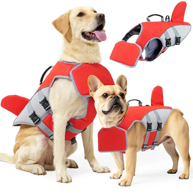 Dog Life Vest Shark Fin Safety Jacket For Pool Surfing