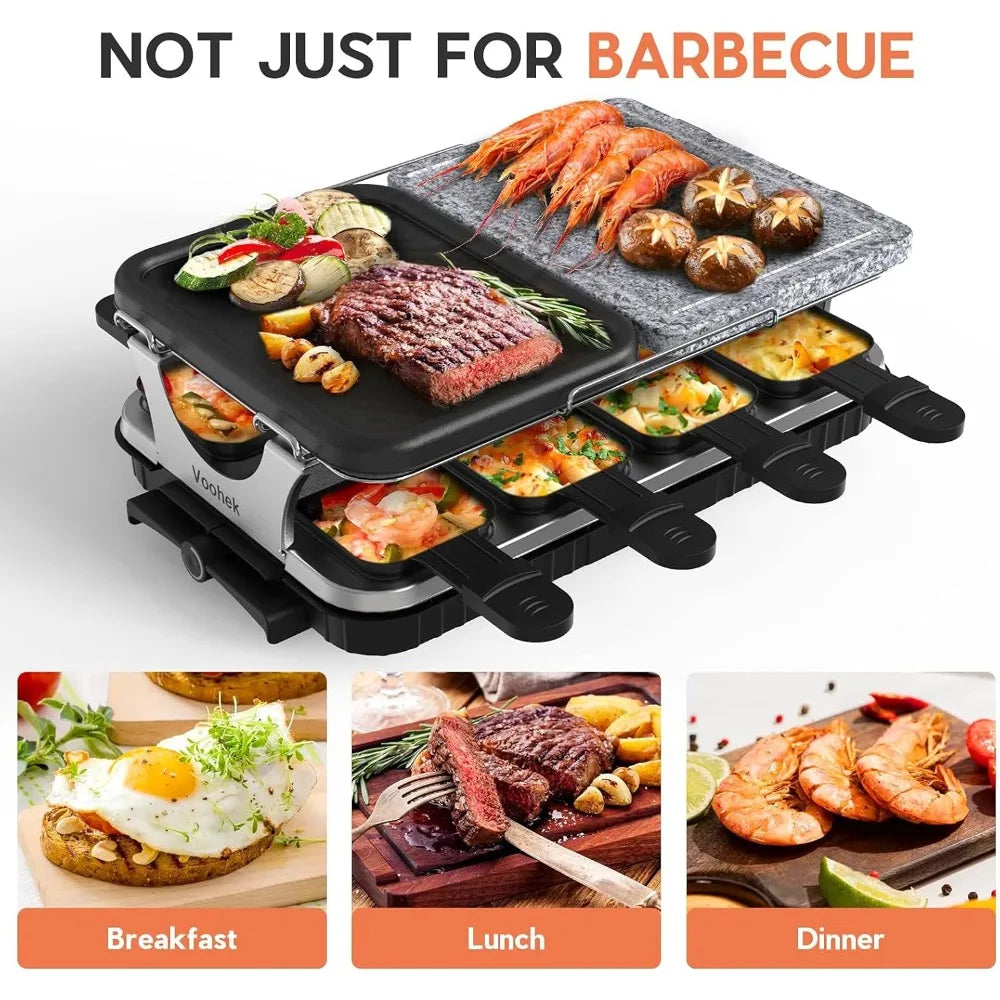 Two in One Smokeless Electric Korean BBQ Grill Raclette