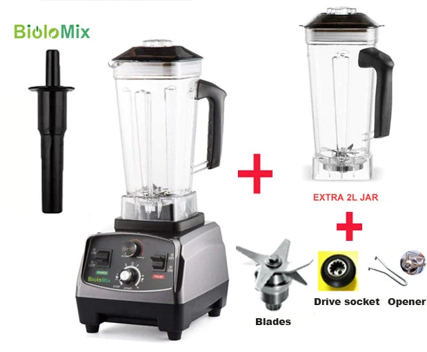 Biolomix 3HP Heavy Duty Commercial Blender Mixer Juicer 2L Jar