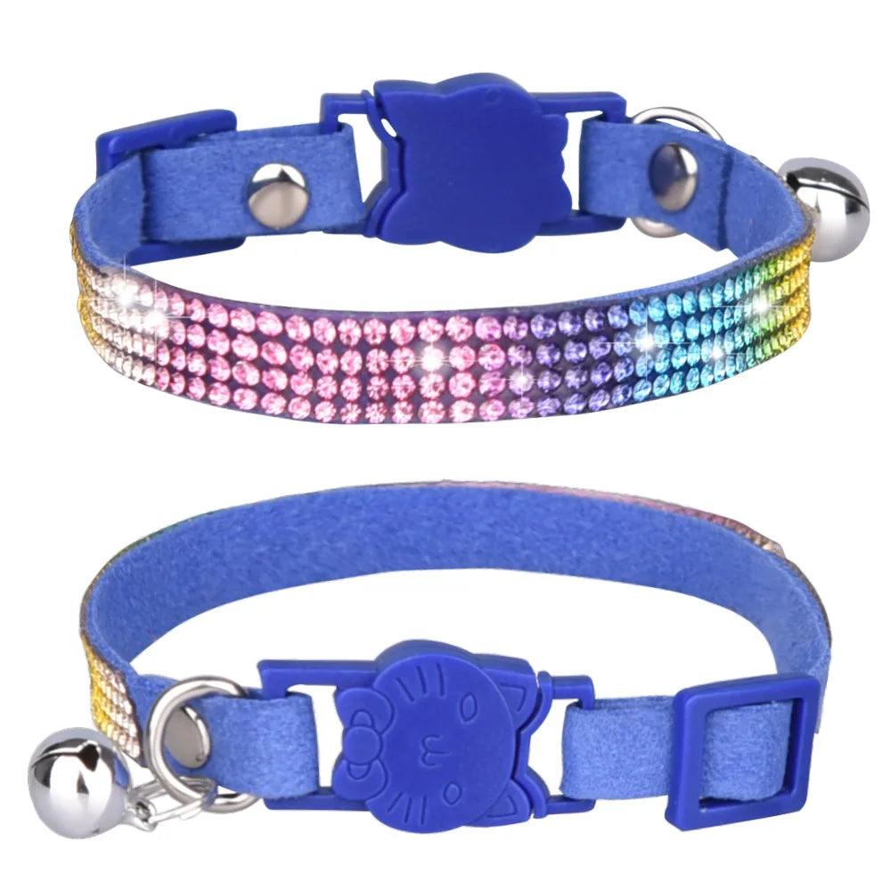 Cat Collar Rhinestone Breakaway Quick Release Safe Kitten