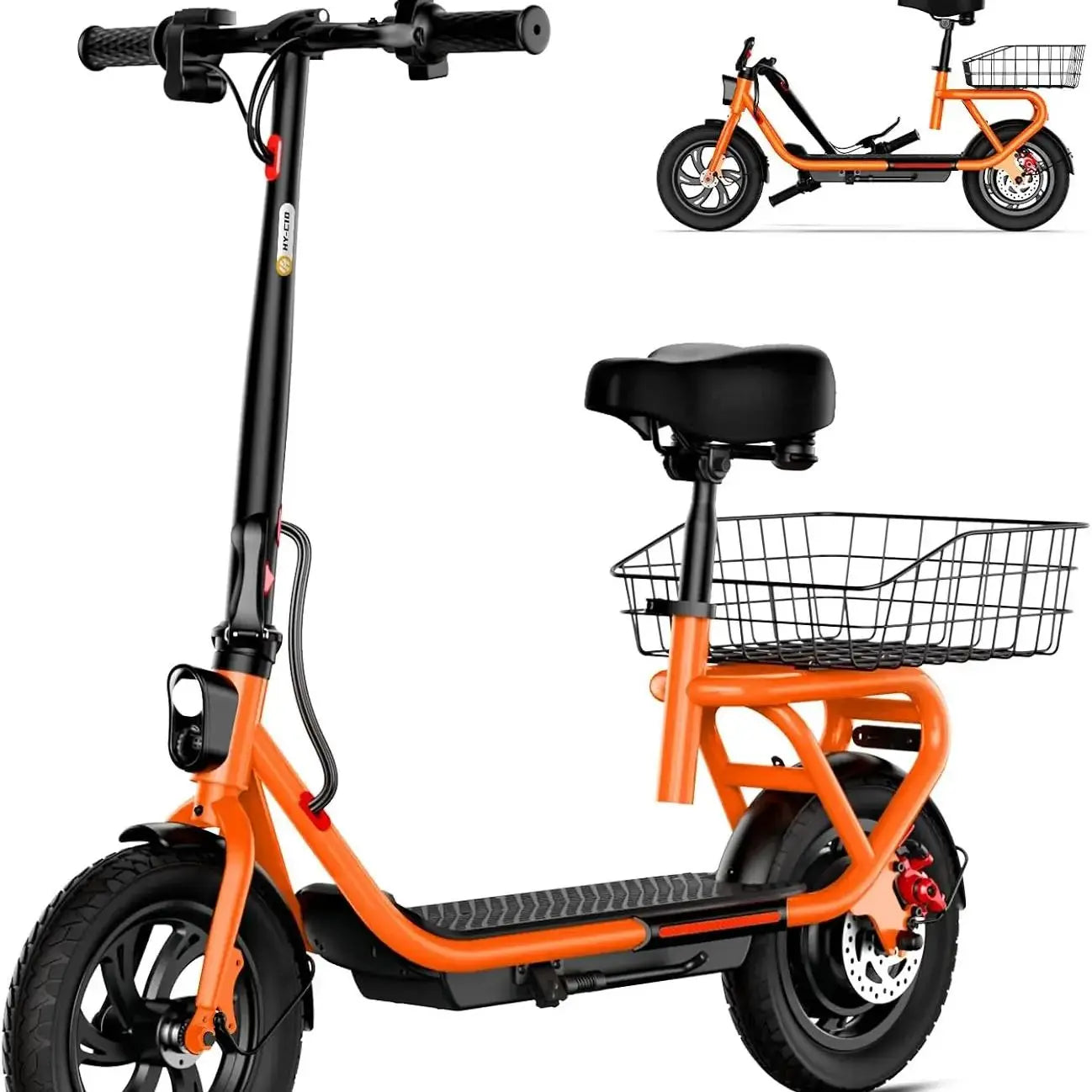 C10 600W Electric Bicycle Folding With Seat And Brakes