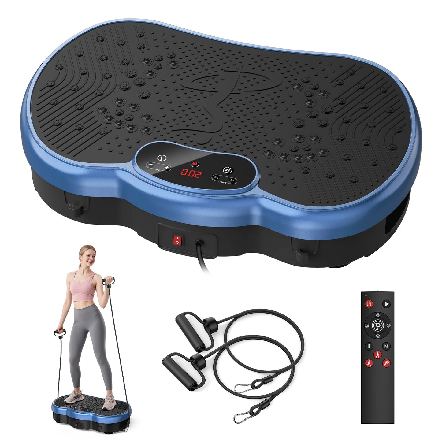 HTMM Fitness Vibration Plate Whole Body Exercise Machine With 120 Speed Levels
