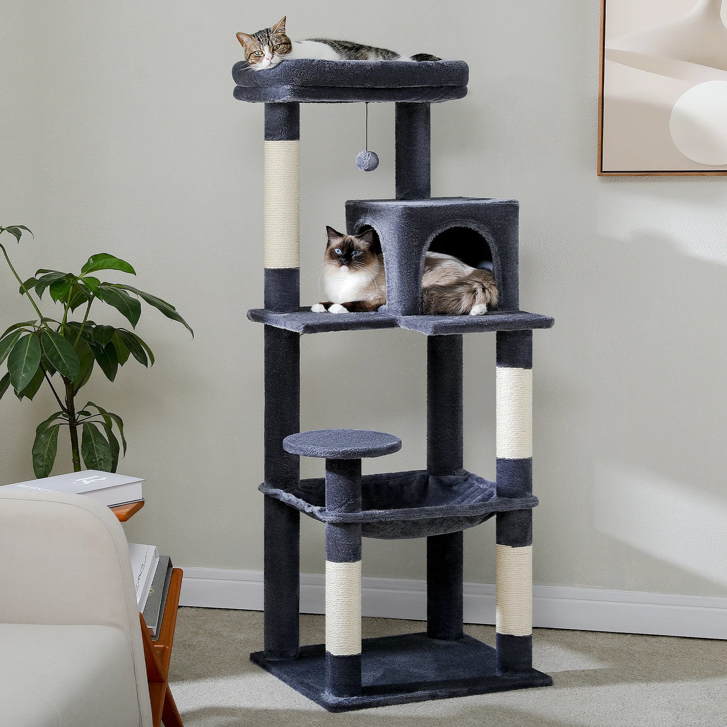 PAWZ Road Five-Level Cat Tree For Indoor Cats Perch Deluxe