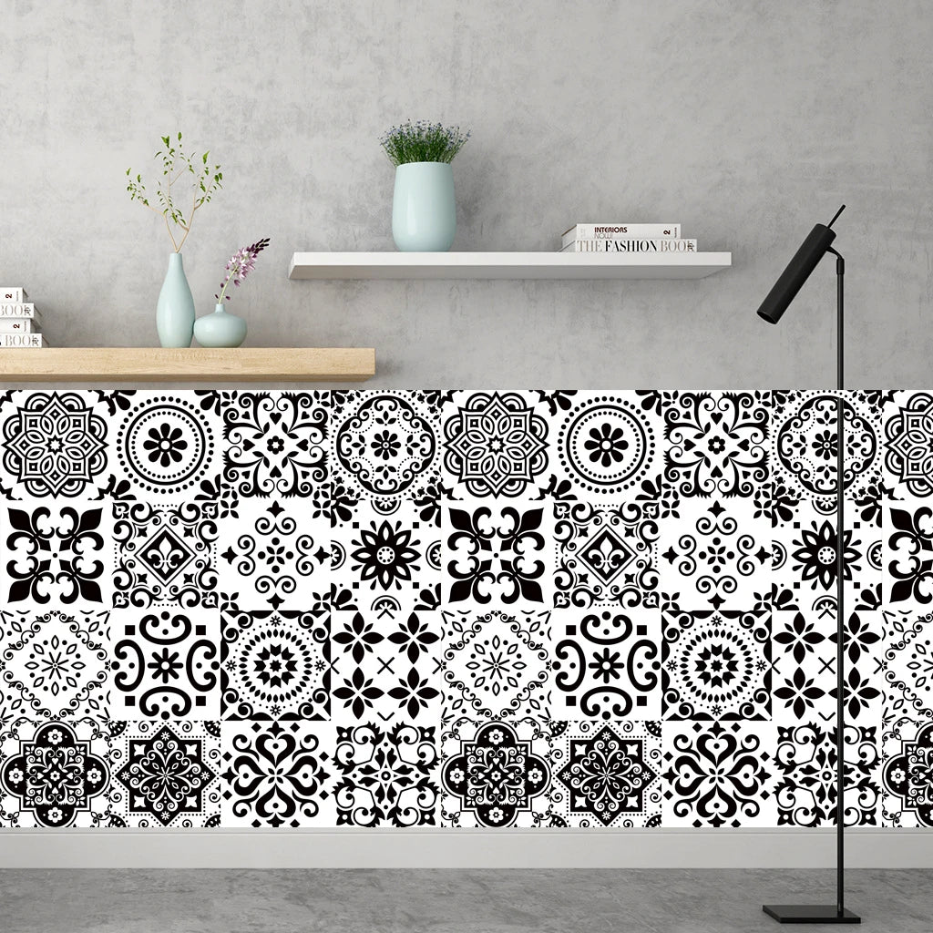 Matte Waterproof Tile Wall Sticker Peel And Stick PVC Mural