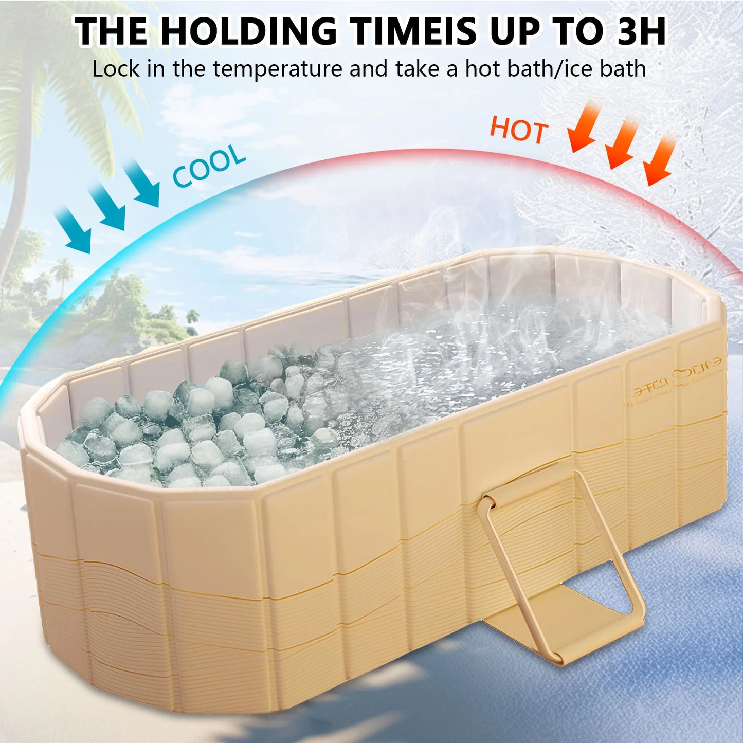 Portable Constant Temperature Foldable Bathtub For Adults With Lid