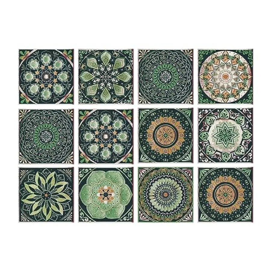 Moroccan Mandala Tile Stickers Peel And Stick Decorative Vinyl Wall