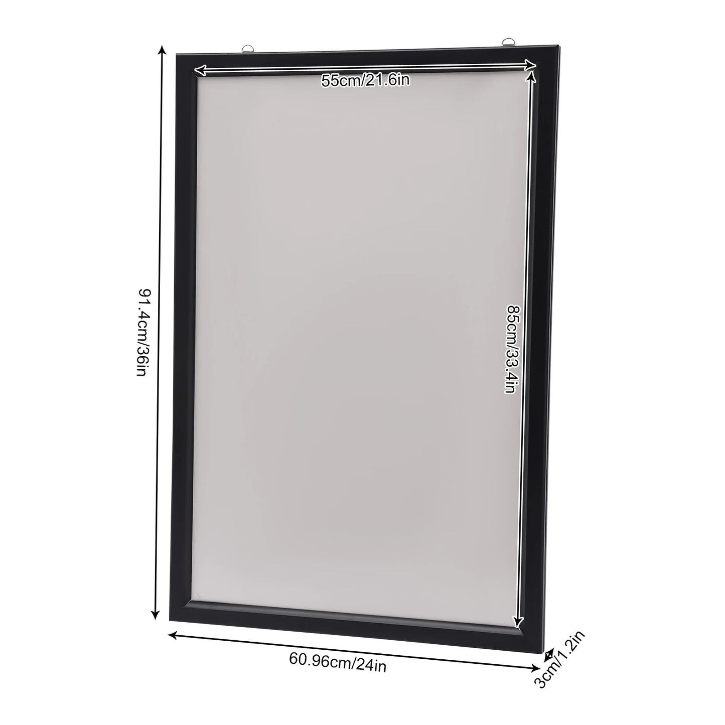 Bymaocar LED Poster Frame Acrylic Aluminum Alloy Display Warm Lighting