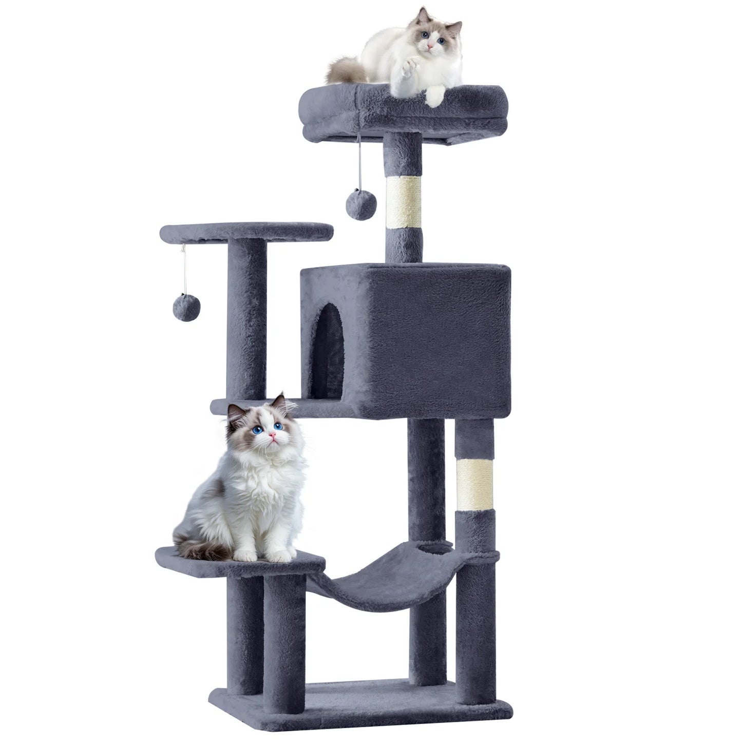 MCQ Cat Tree Tower Four Tier With Natural Sisal Posts