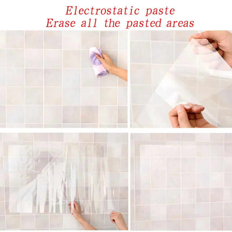 Oil Proof Kitchen Wall Sticker Self Adhesive Waterproof Film For Tile