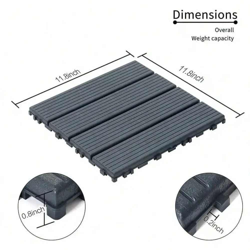 Plastic Interlocking Deck Tiles For Outdoor Patios And Balconies