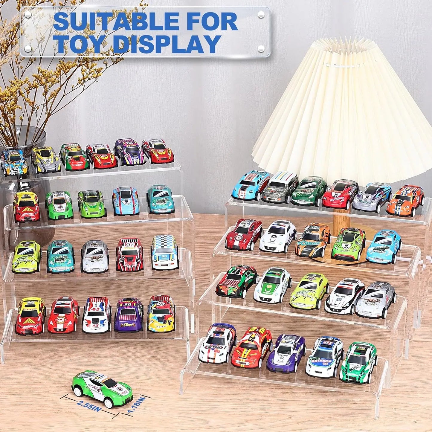 Acrylic Display Risers Set 16 Piece For Decor Cupcakes Shoes