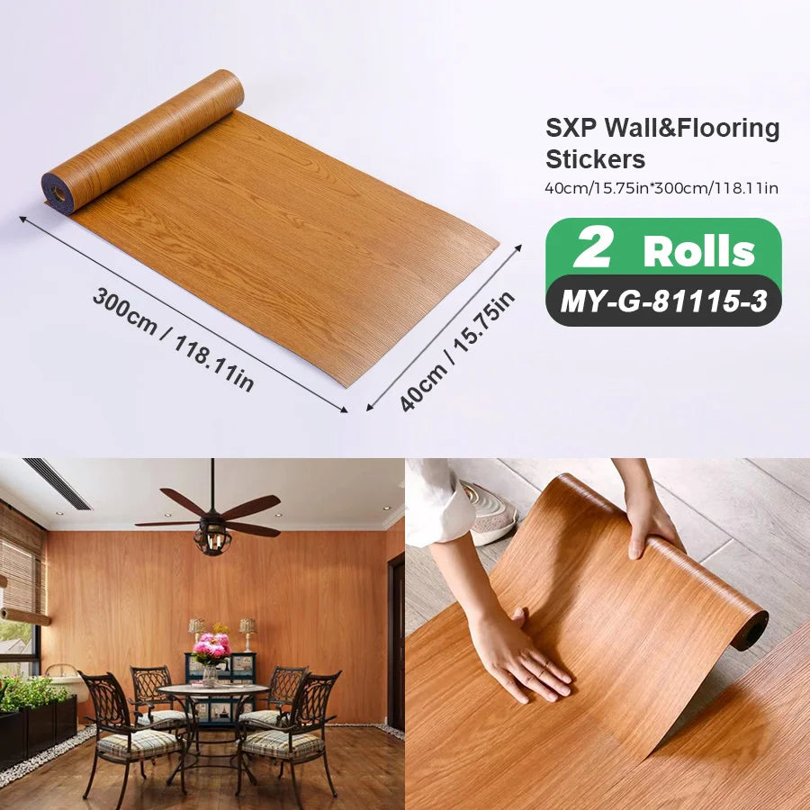 Self Adhesive Wall Floor Sticker Peel And Stick Wood Grain Marble Design