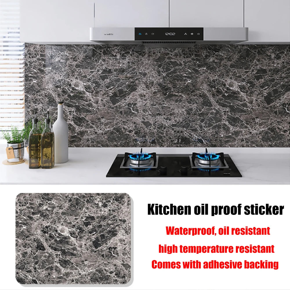 Oil Proof Kitchen Wall Stickers Self Adhesive Protective Wallpaper PVC