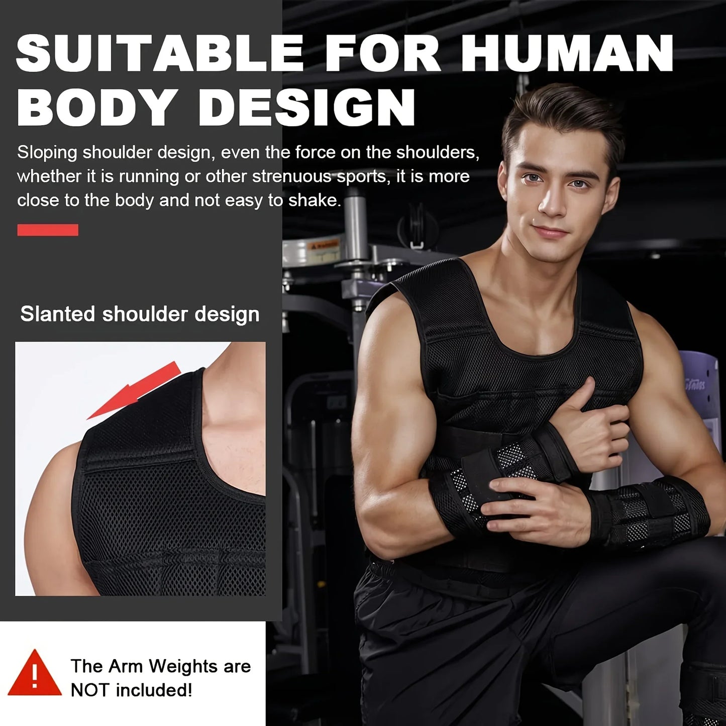 Adjustable Weight Vest And Ankle Wrist Weights Workout Set
