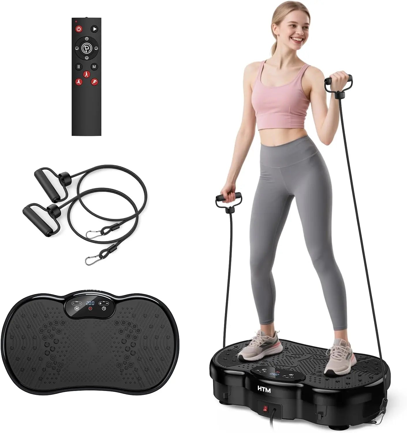 HTMM Fitness Vibration Plate Whole Body Exercise Machine With 120 Speed Levels