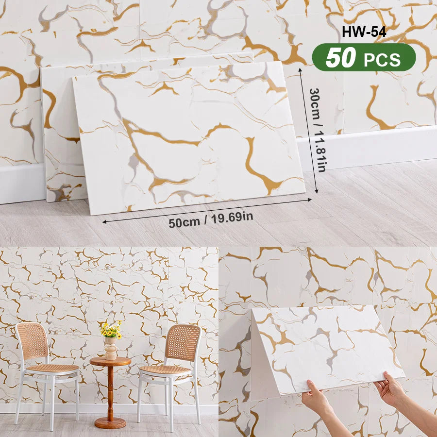 3D Self Adhesive Peel And Stick SXP Wall Tiles For Indoor Walls