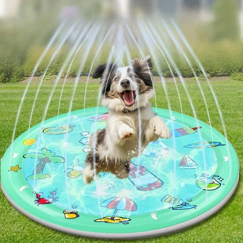 Outdoor Pet Pool Sprinkler Pad For Dogs Inflatable Water Play