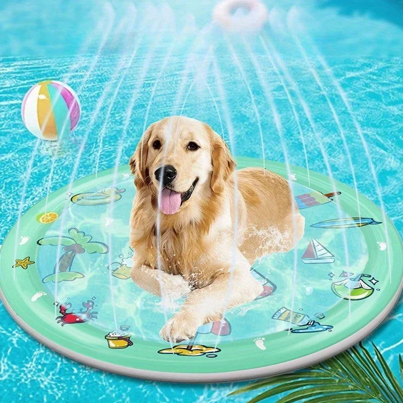 Outdoor Pet Pool Sprinkler Pad For Dogs Inflatable Water Play