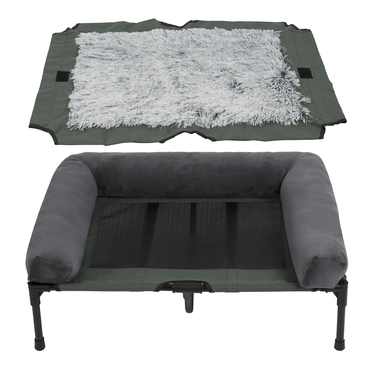 BINGOPAW Elevated Outdoor Indoor Dog Bed With Breathable Mesh