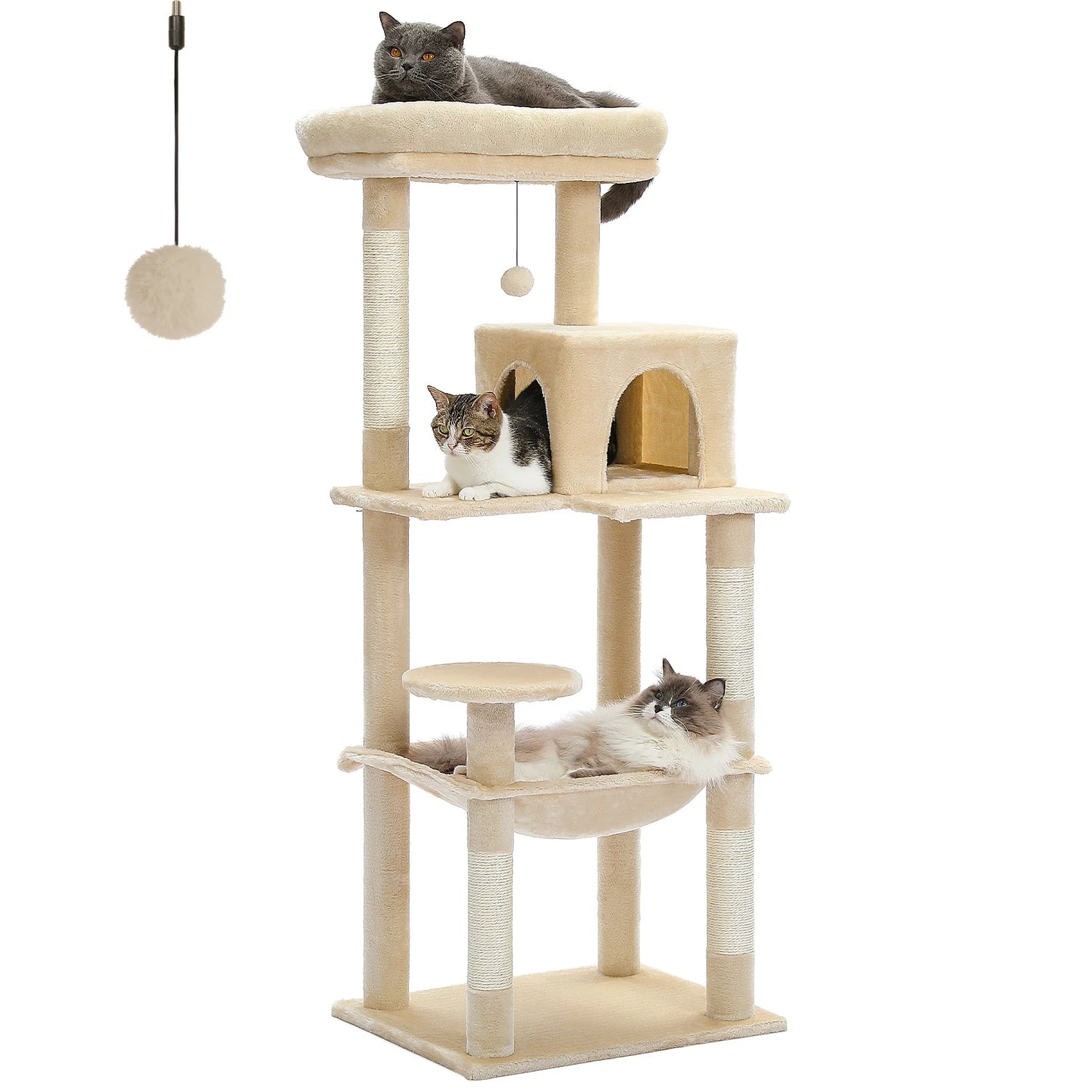 PAWZ Road Five-Level Cat Tree For Indoor Cats Perch Deluxe