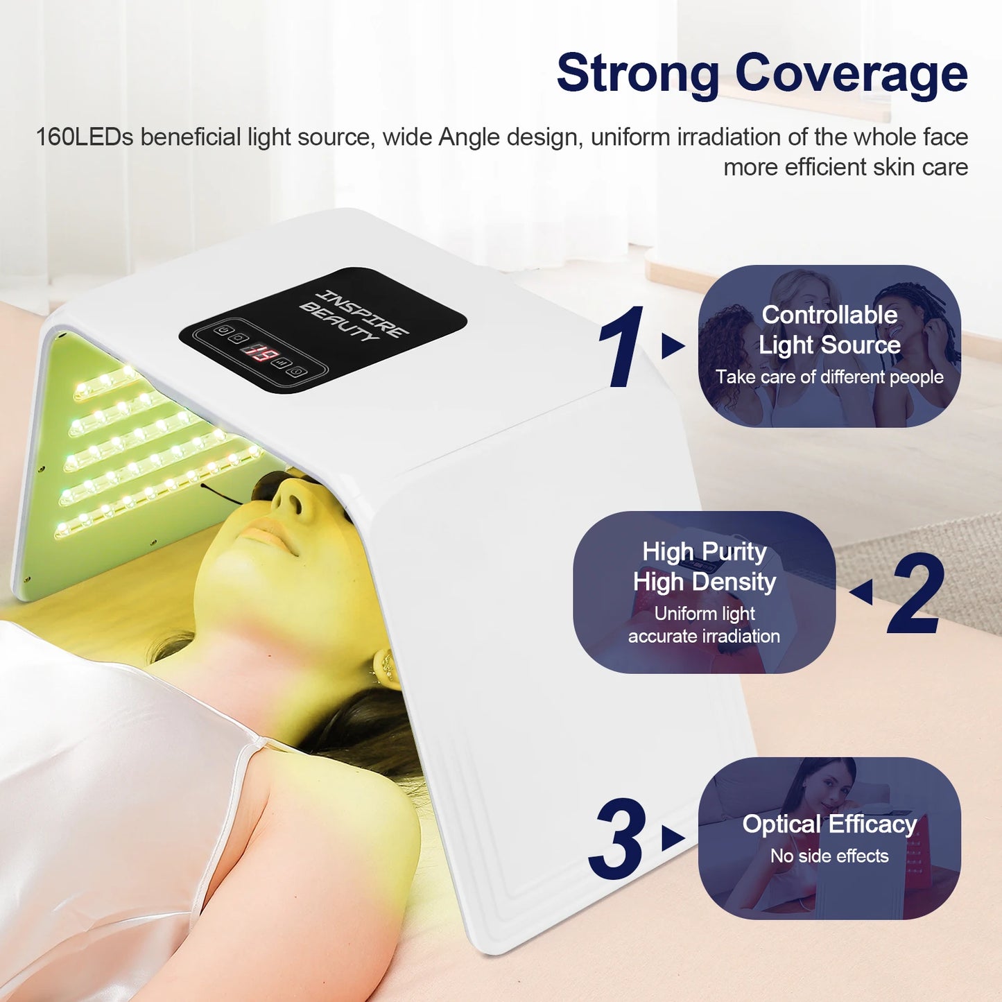 Foreverlily LED Photon Machine Foldable For Skin Rejuvenation And Facial Therapy