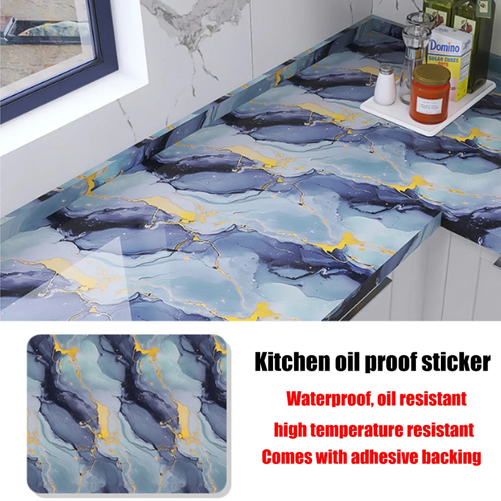 Oil Proof Kitchen Wall Stickers Self Adhesive Protective Wallpaper PVC