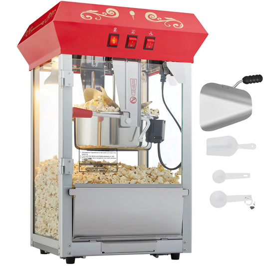 SucceBuy Electric Popcorn Maker Commercial Popper 500W 110V