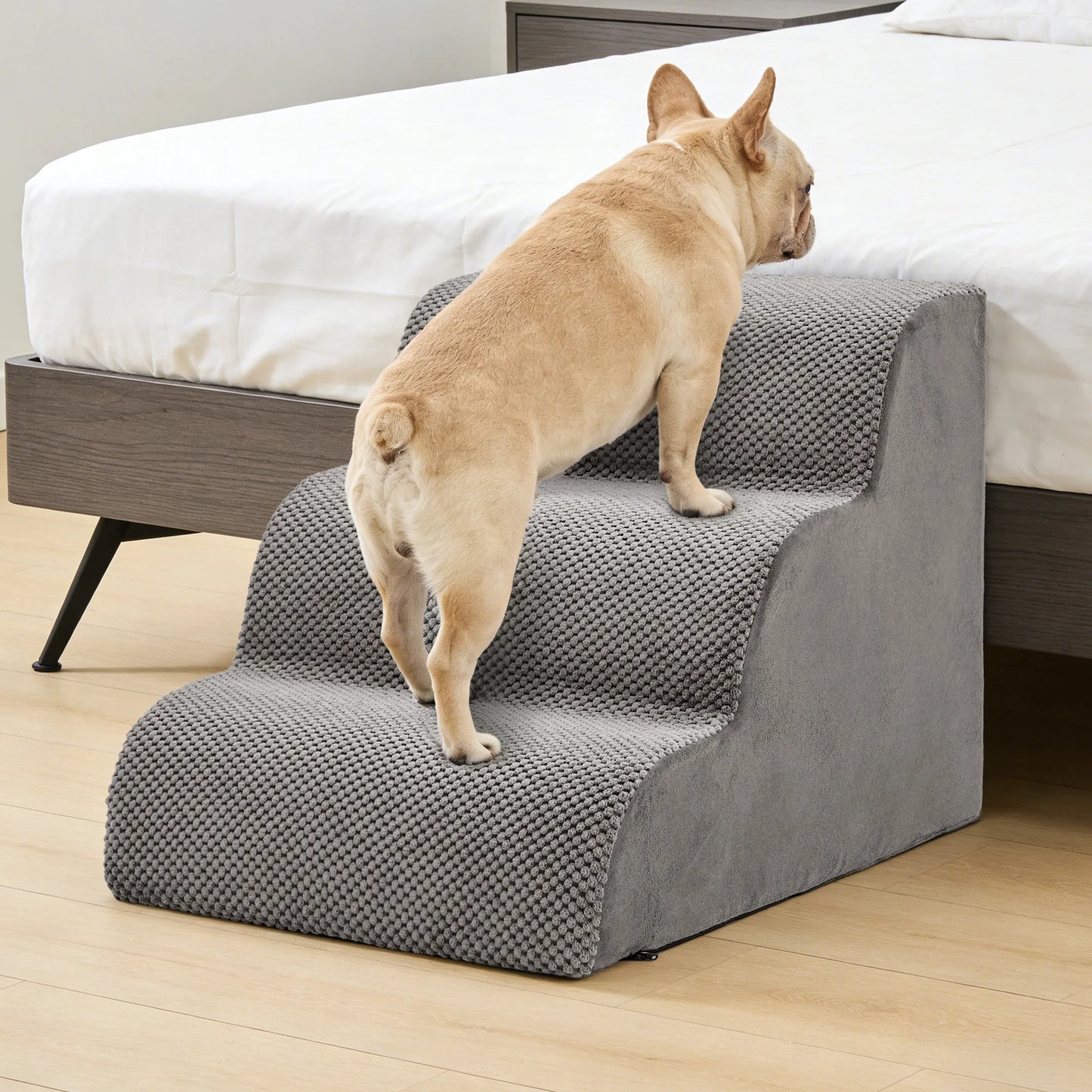 HighDensityFoam Dog Stairs Ramp 3 To 5 Steps Curved NonSlip
