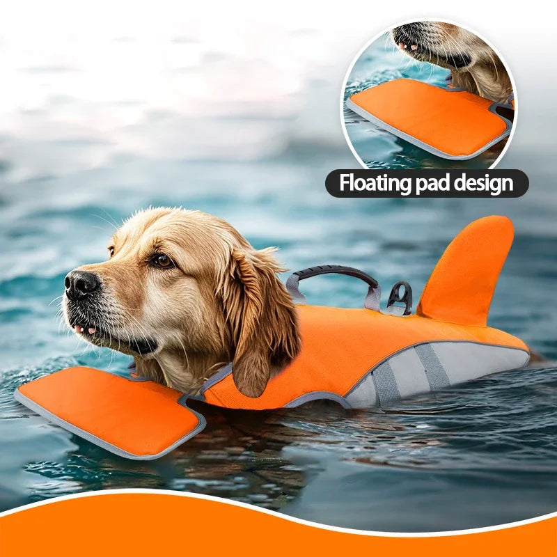 Dog Life Vest Shark Fin Safety Jacket For Pool Surfing