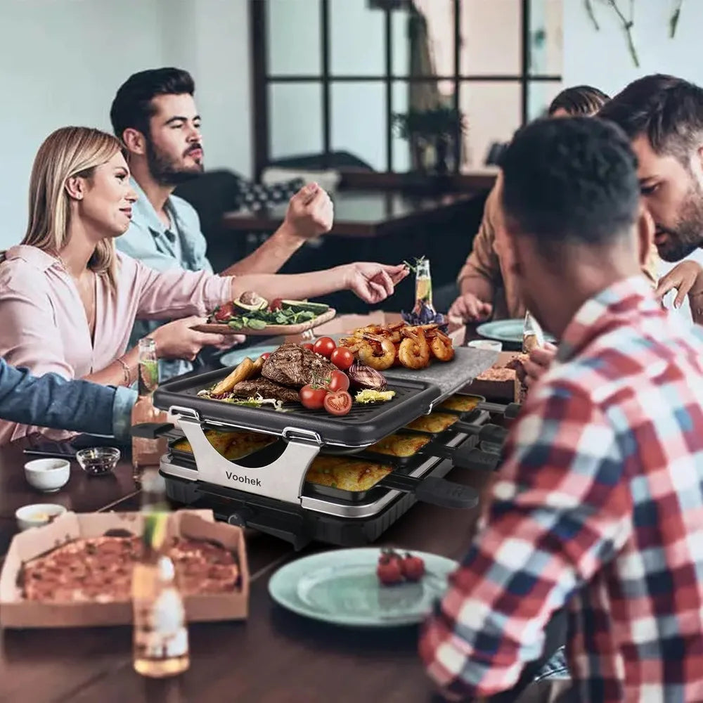 Two in One Smokeless Electric Korean BBQ Grill Raclette