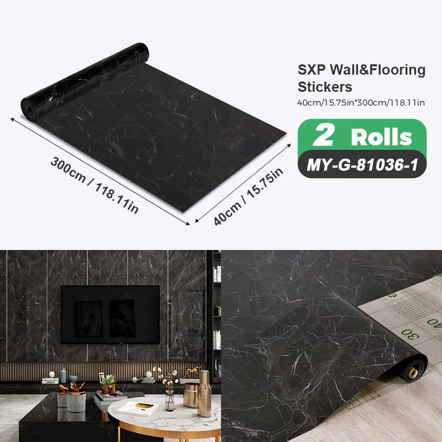 Self Adhesive Wall Floor Sticker Peel And Stick Wood Grain Marble Design