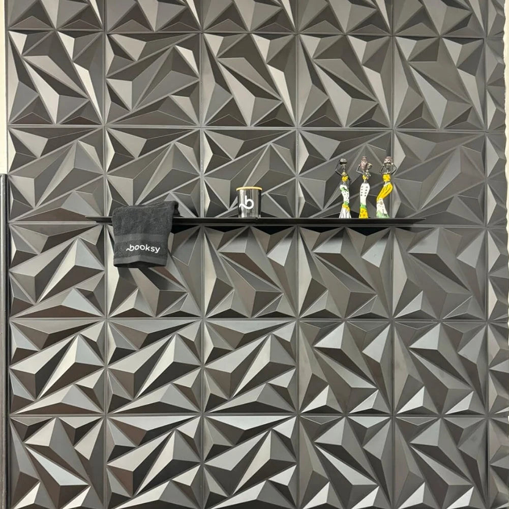 3D Diamond Wall Panels Self Adhesive PVC Tiles For Walls