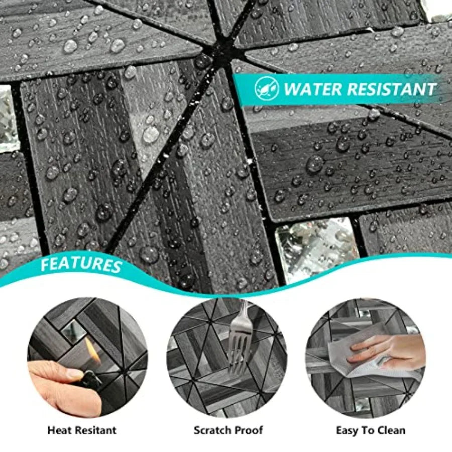 Peel And Stick Backsplash Mosaic Tiles PVC Kitchen Wall Decor