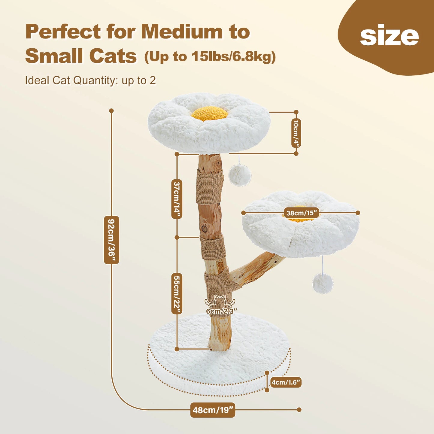 PAWZ Road Flower Cat Tree Indoor Cat Tower Perches