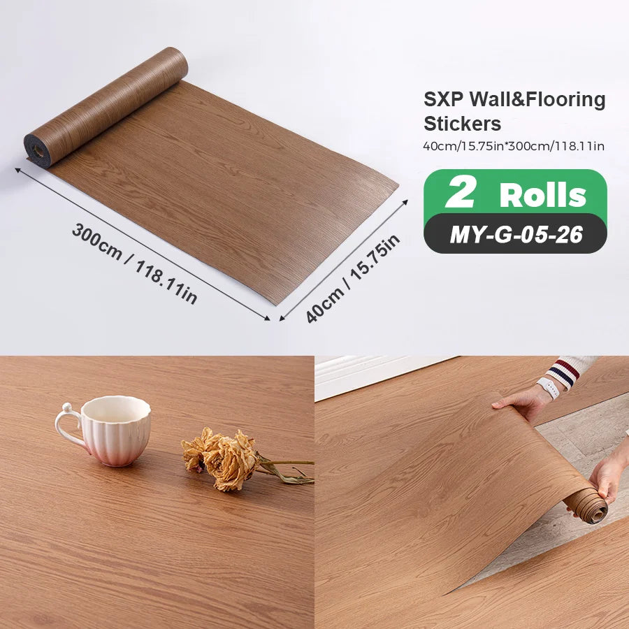 Self Adhesive Wall Floor Sticker Peel And Stick Wood Grain Marble Design