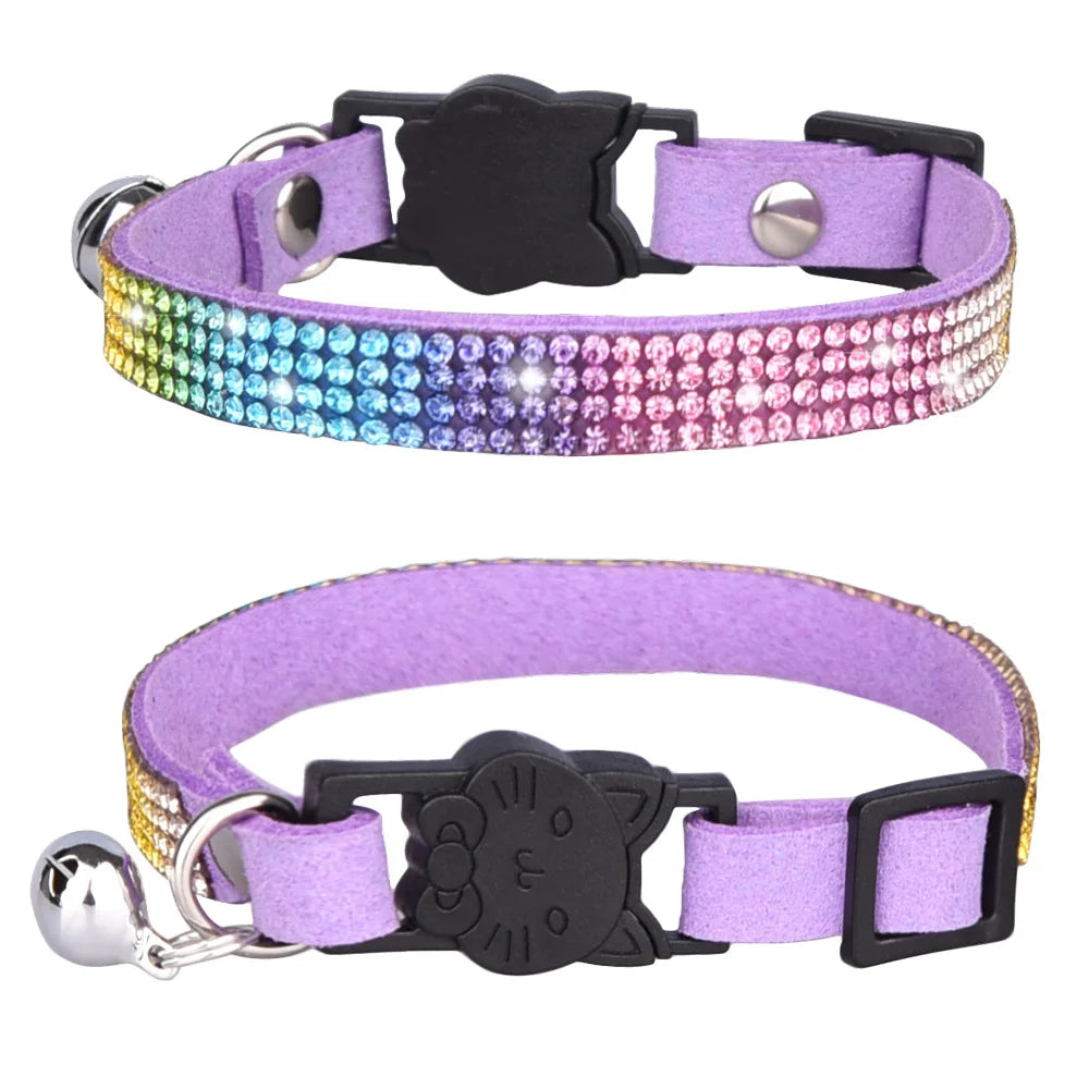 Cat Collar Rhinestone Breakaway Quick Release Safe Kitten