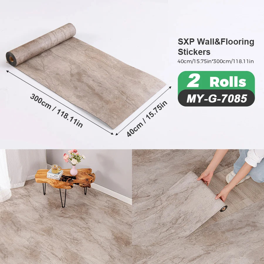 Self Adhesive Wall Floor Sticker Peel And Stick Wood Grain Marble Design