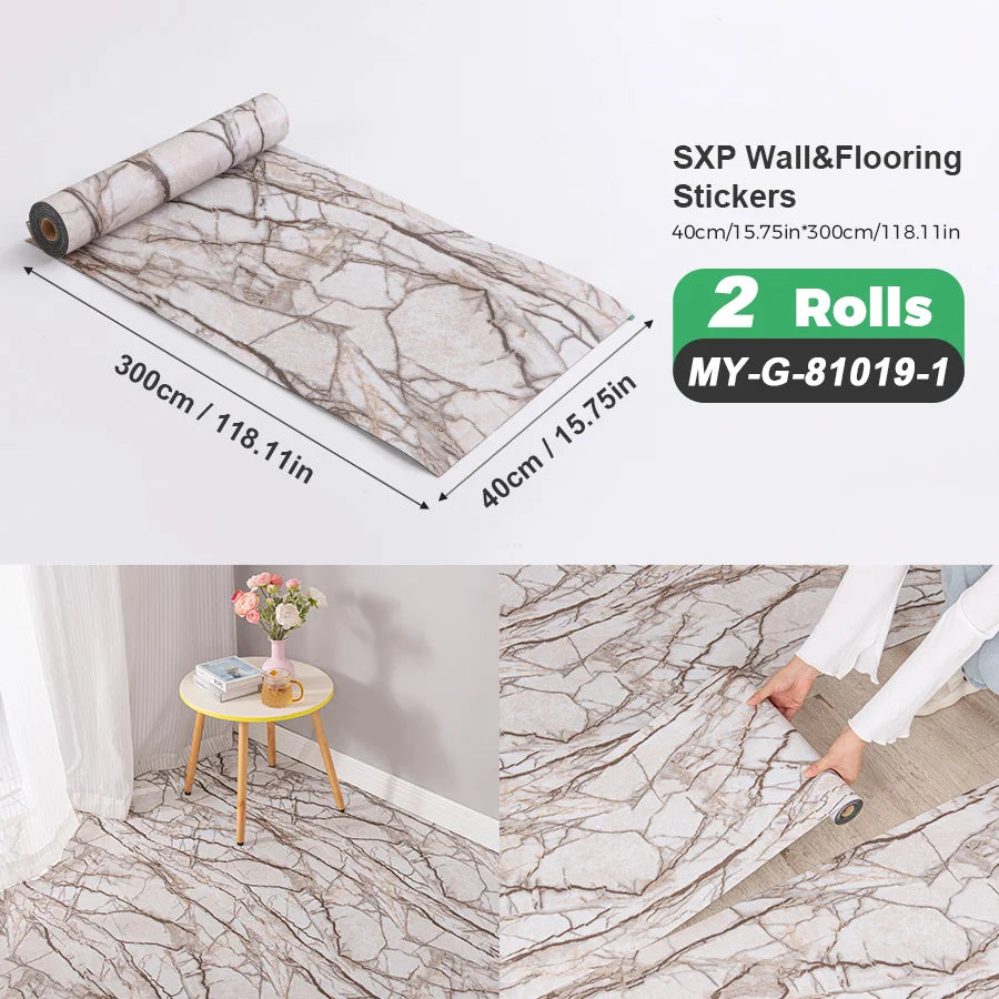 Self Adhesive Wall Floor Sticker Peel And Stick Wood Grain Marble Design