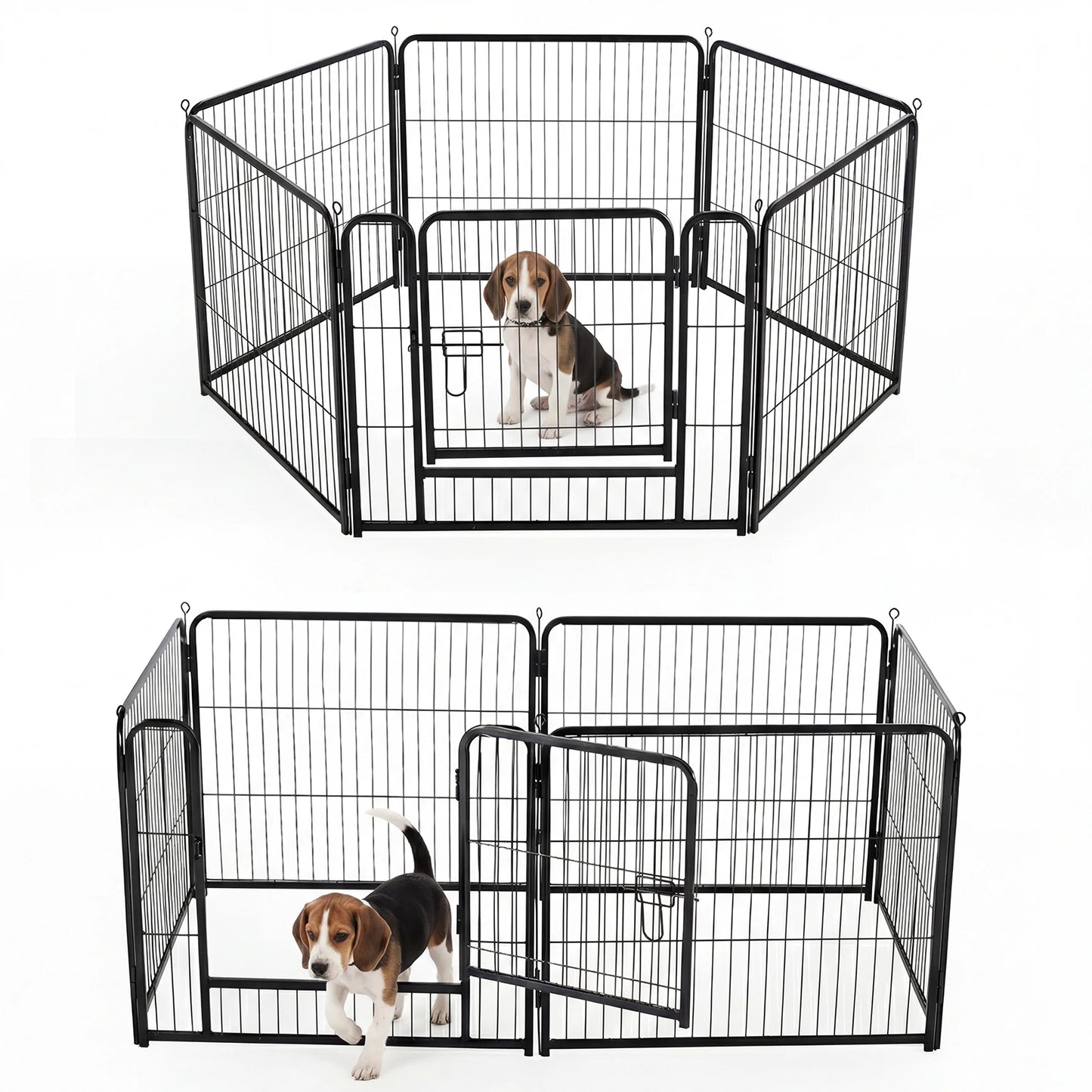 JHK Foldable Metal Dog Playpen Durable Indoor Outdoor