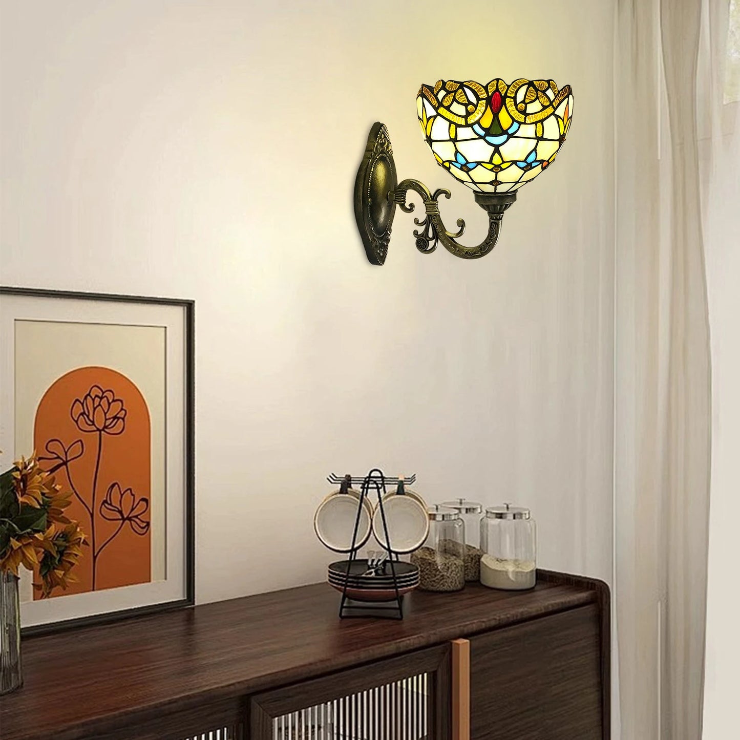 Vintage Dome Wall Lamp Retro Handmade Light For Living Room