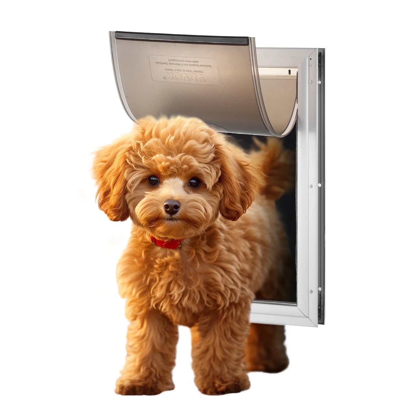 NONEDogDoor Pet Door Aluminum Frame With Lockable Flap