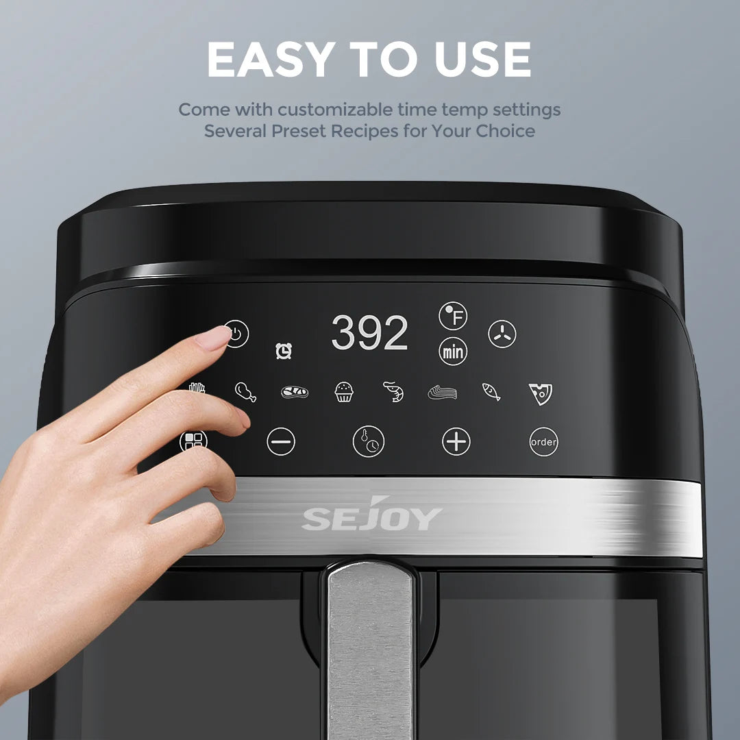 SEJOY 8 In 1 Air Fryer 6 Quart Electric Oven Oilless Cooker