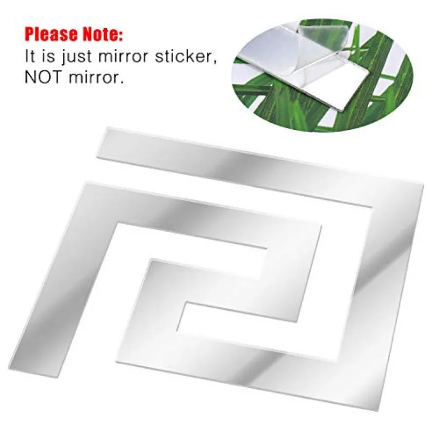 Acrylic Mirror Wall Stickers Peel And Stick Tiles Border Decor