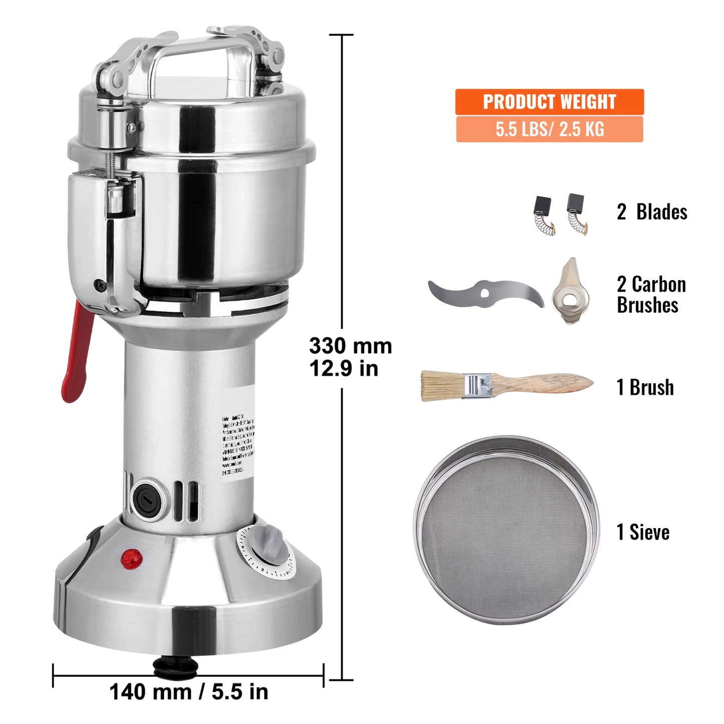 SucceBuy Electric Grain Mill Grinder For Dry Herbs And Spices