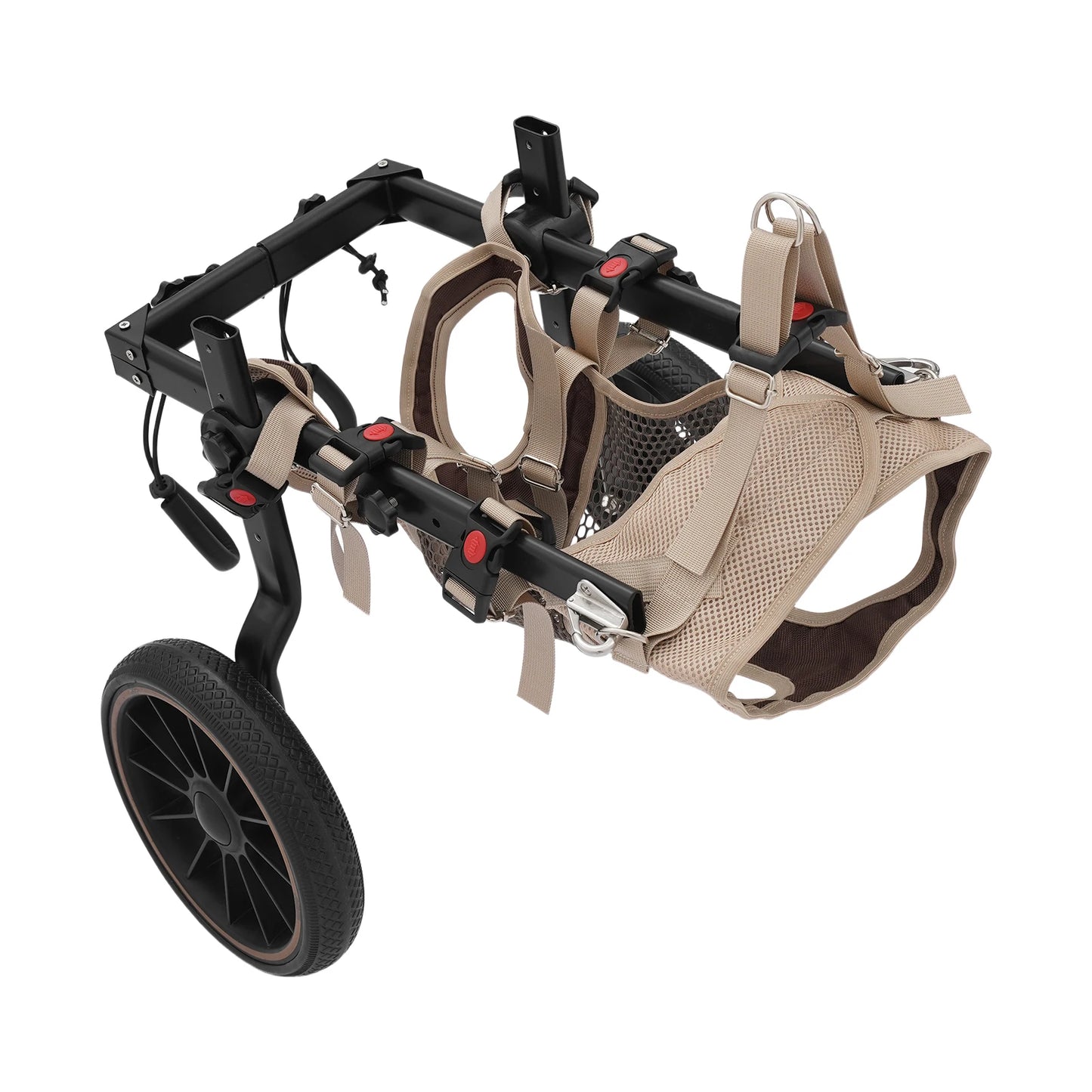 Bymaocar Adjustable Aluminum 2 Wheel Dog Wheelchair Up To 65kg