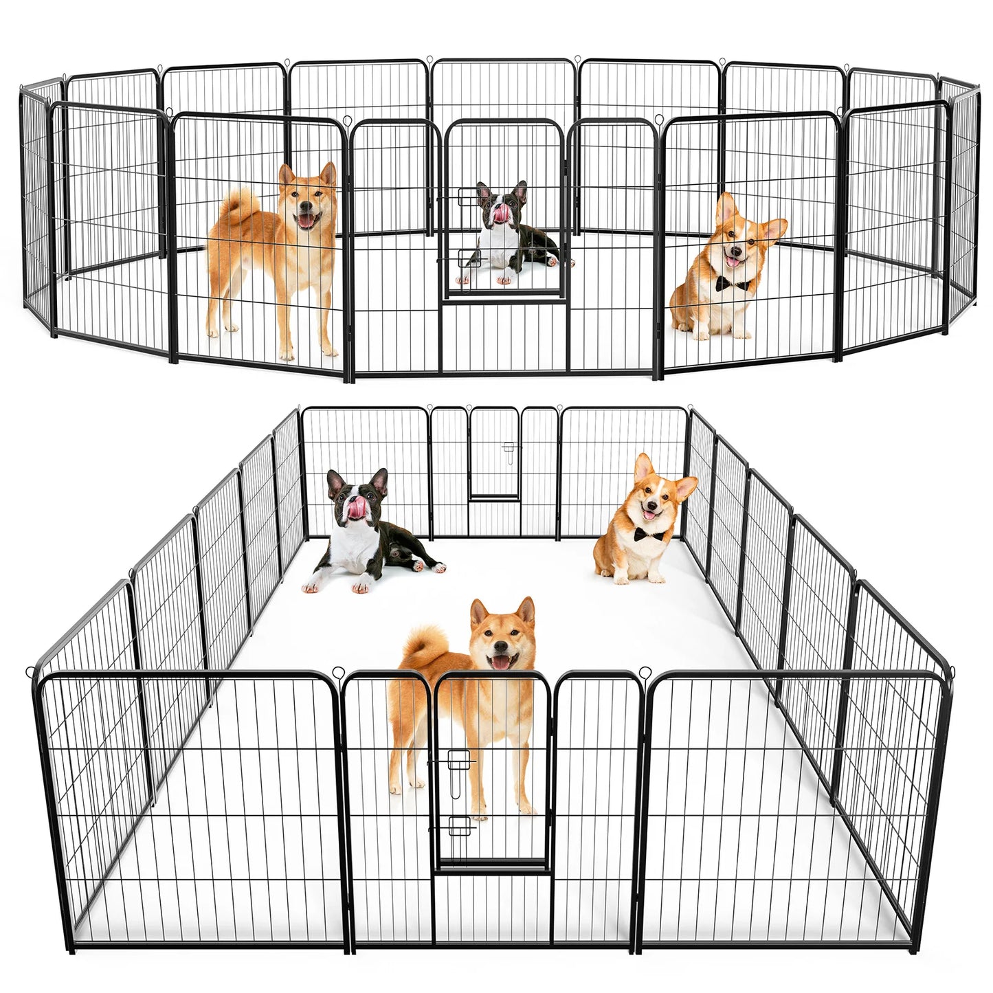 JHK Foldable Dog Playpen Fence For Yard Outdoor Use