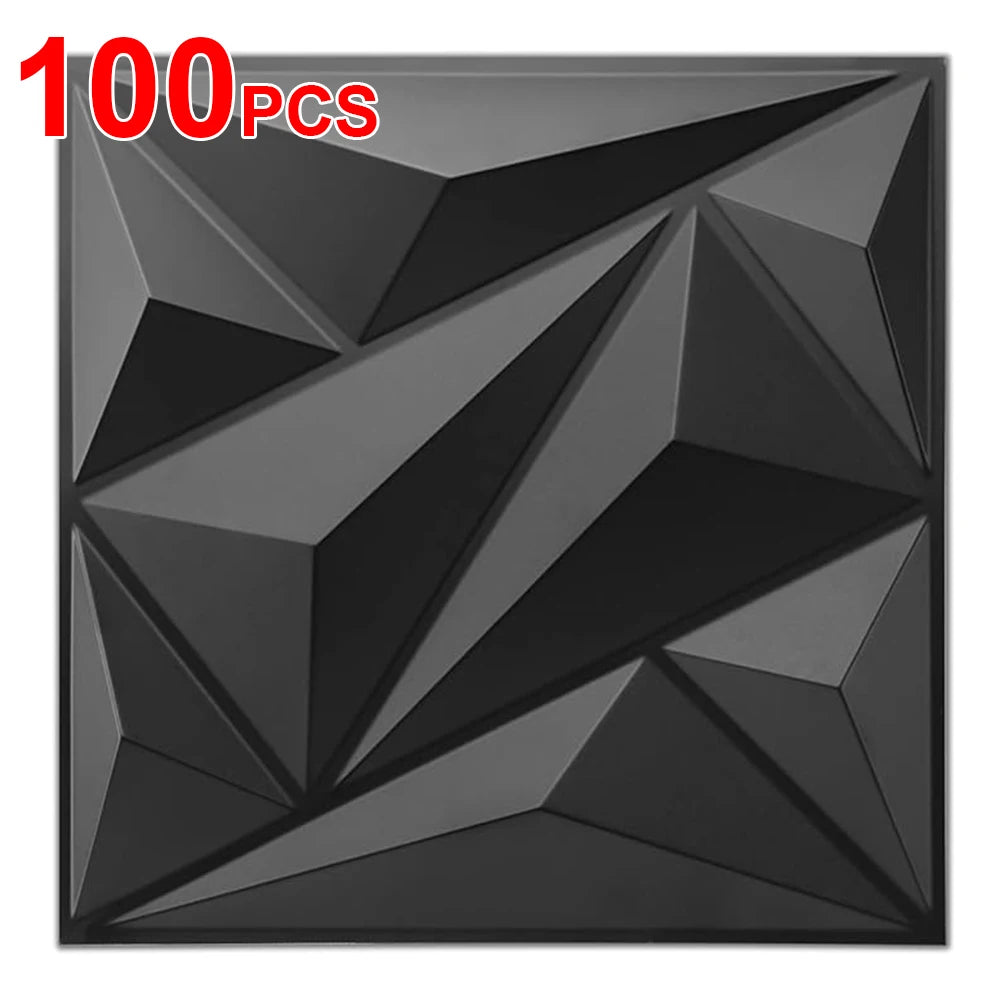 3D Diamond Wall Panels Self Adhesive PVC Tiles For Walls